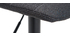 Tabourets de bar r&eacute;glables tissu et m&eacute;tal gris fonc&eacute; (lot de 2) SAURY