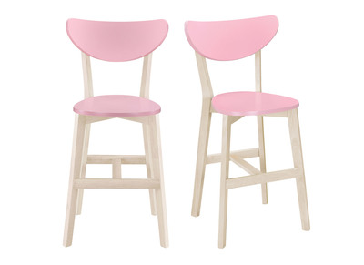 Tabourets de bar scandinave rose 65 cm (lot de 2) LEENA
