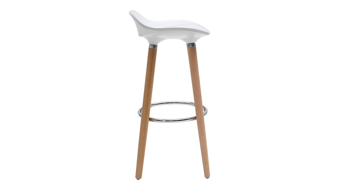 Tabourets de bar scandinaves blancs (lot de 2) GILDA