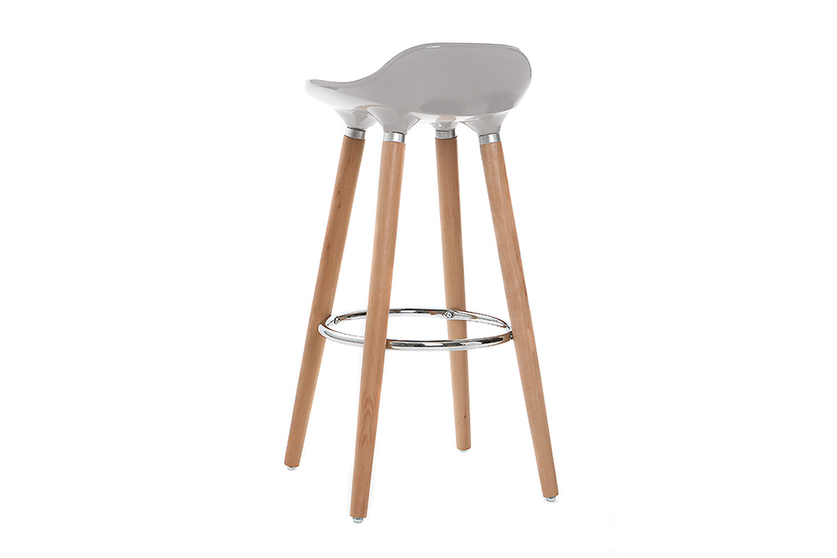 Tabourets de bar scandinaves gris (lot de 2) GILDA
