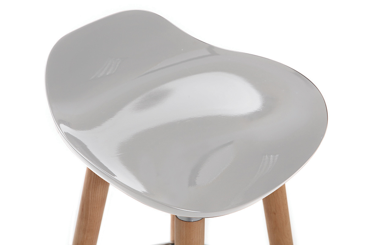 Tabourets de bar scandinaves gris (lot de 2) GILDA