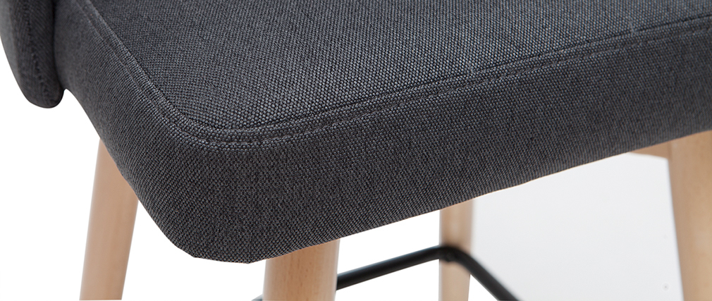 Tabourets de bar scandinaves pivotants gris fonc� H65 cm (lot de 2) HASTA