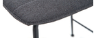 Tabourets de bar tissu et m&eacute;tal gris fonc&eacute; 65 cm (lot de 2) SAURY