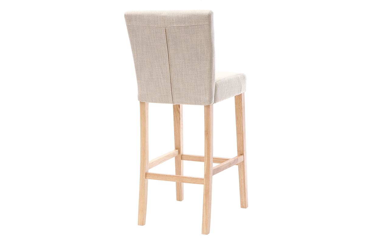 Tabourets de bar tissu naturel H75 cm (lot de 2) EDGAR