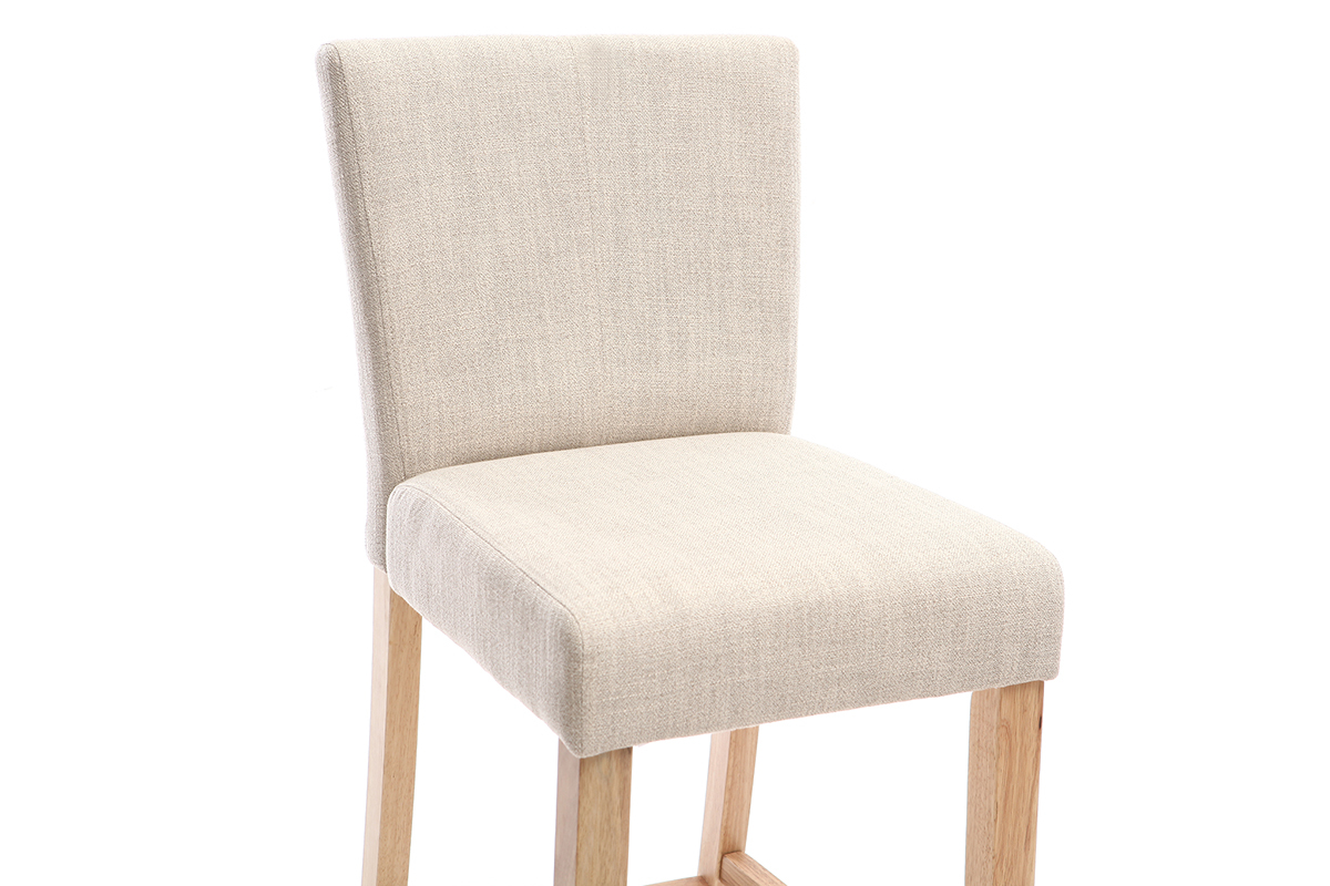 Tabourets de bar tissu naturel H75 cm (lot de 2) EDGAR