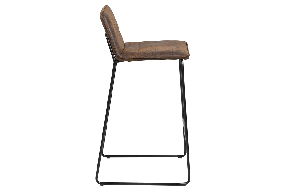 Tabourets de bar vintage marron (lot de 2) CLINT