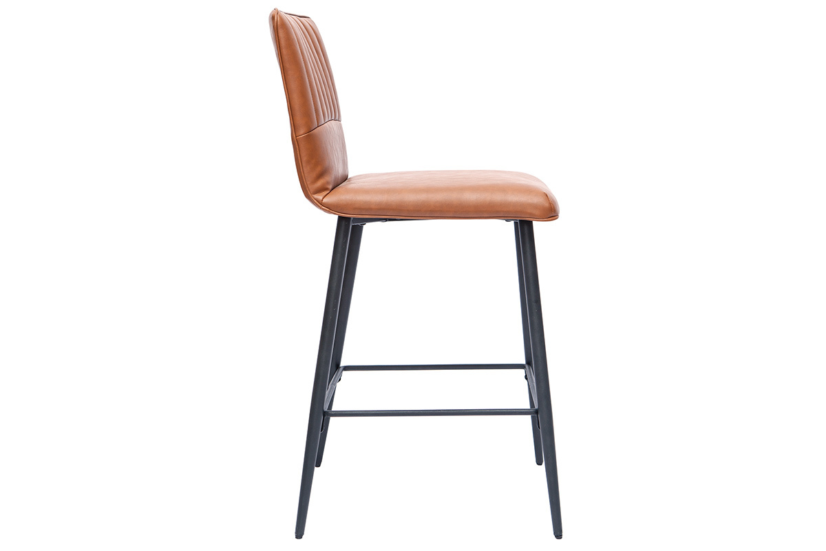 Tabourets de bar vintage marron (lot de 2) H62 cm FARELL