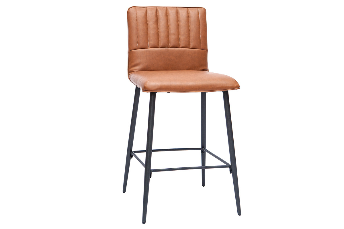 Tabourets de bar vintage marron (lot de 2) H62 cm FARELL