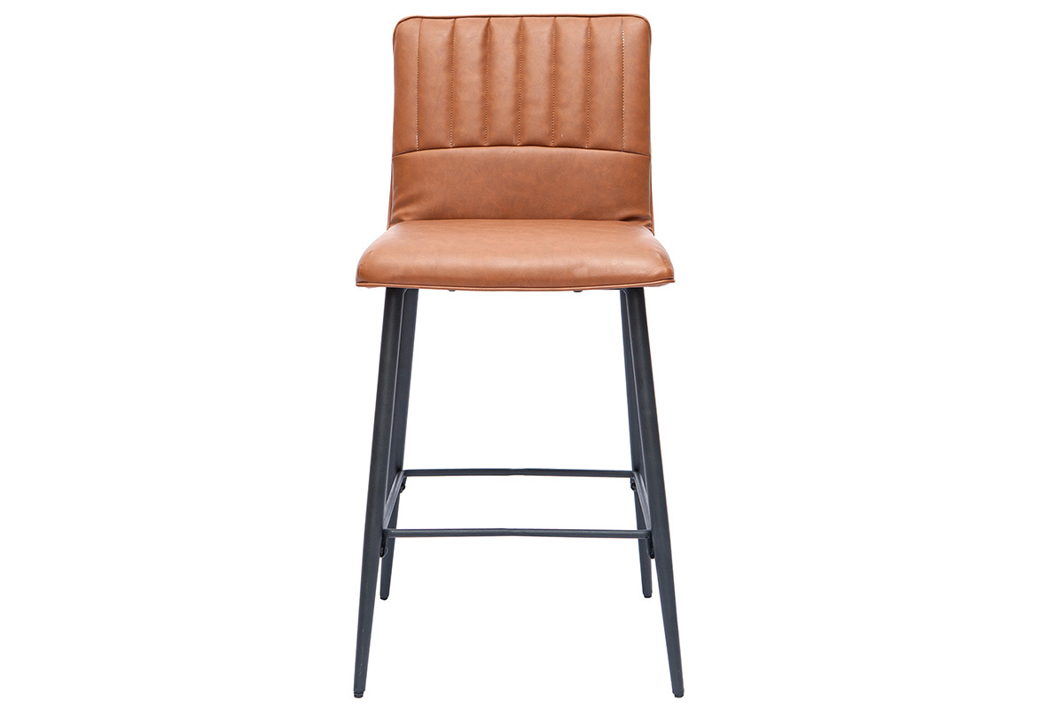 Tabourets de bar vintage marron (lot de 2) H62 cm FARELL