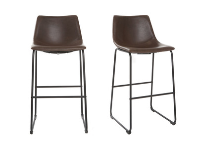 Tabourets de bar vintage marron 73 cm (lot de 2) NEW ROCK