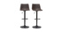 Tabourets de bar vintage r&eacute;glables pivotants marron (lot de 2) NEW ROCK