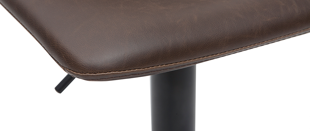 Tabourets de bar vintage r�glables pivotants marron (lot de 2) NEW ROCK