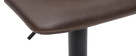 Tabourets de bar vintage r&eacute;glables pivotants marron (lot de 2) NEW ROCK