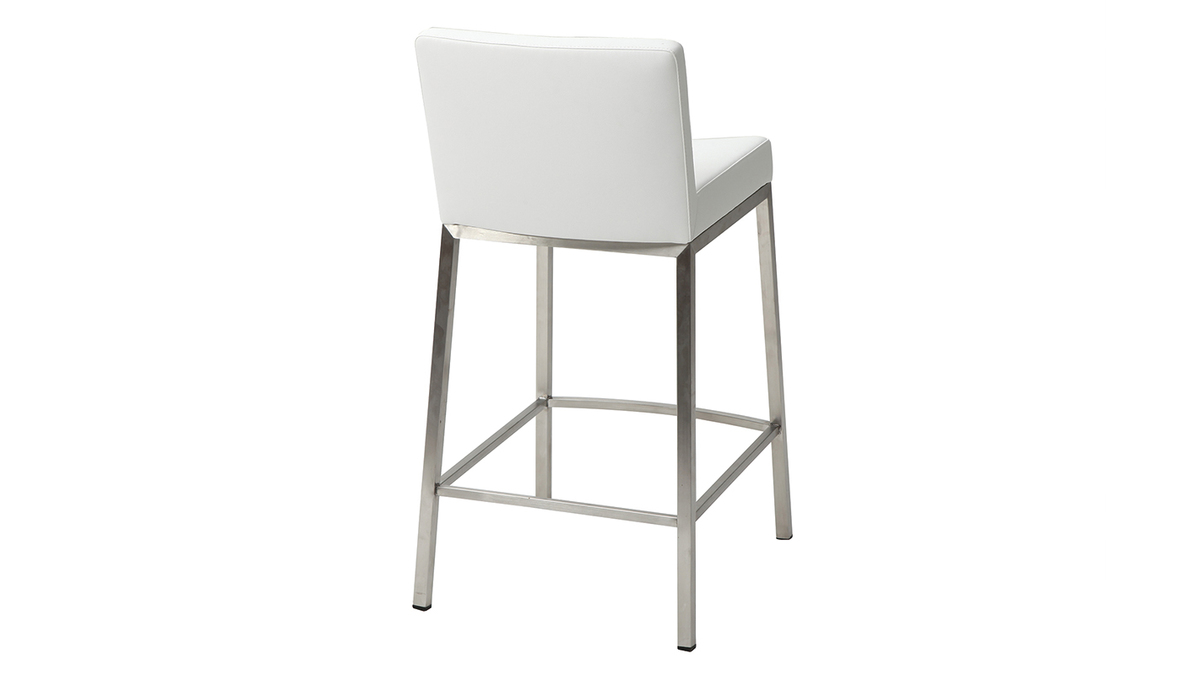 Tabourets design blanc H66 cm (lot de 2) EPSILON