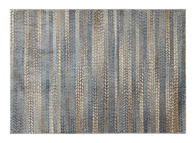 Tapis à motif graphique bleu, marron et gris 160 x 230 cm EPIS