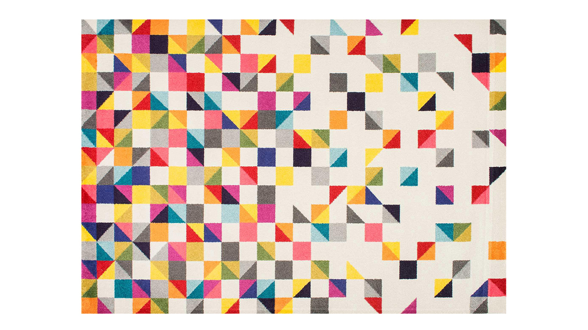 Tapis  motif graphique multicolore 160 x 230 cm RUBIKS