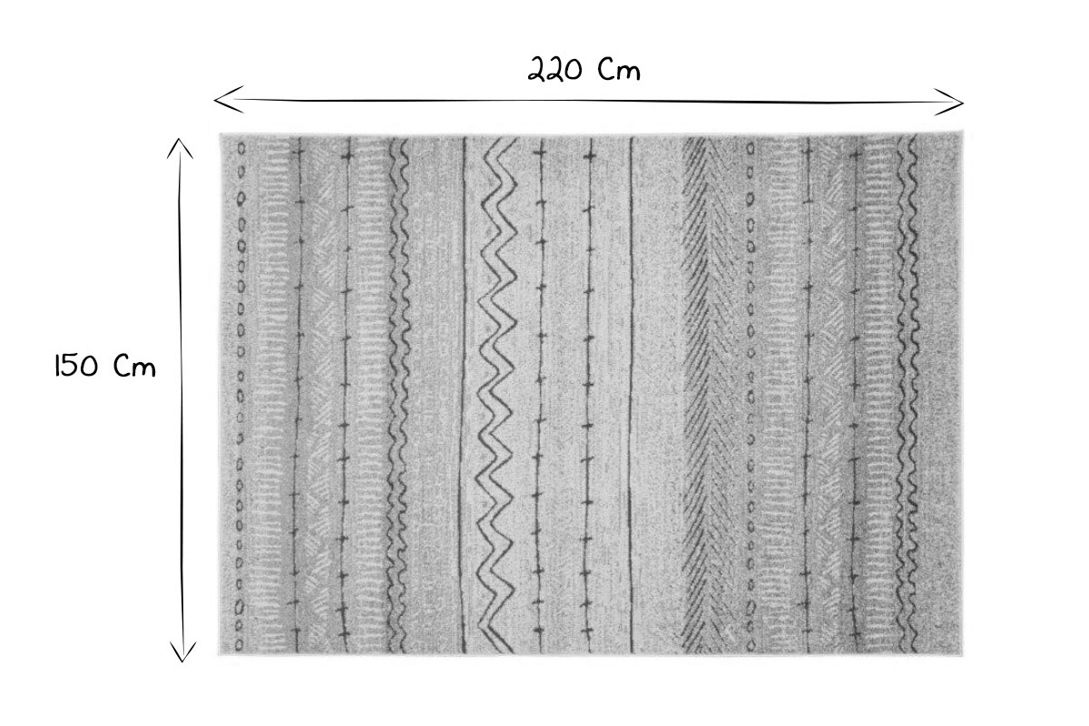 Tapis � motifs beige et bleu 150 x 220 cm TRIBAL