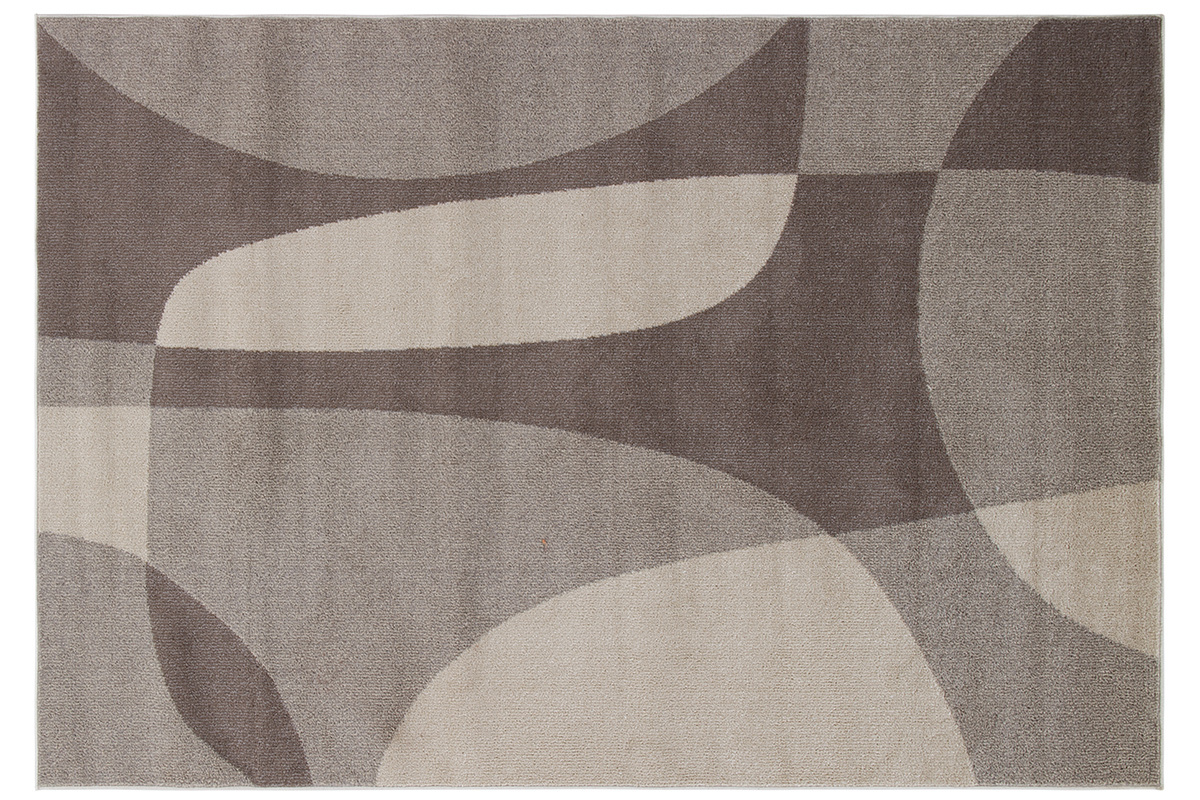 Tapis beige et gris avec motif graphique 200 x 290 cm ARID