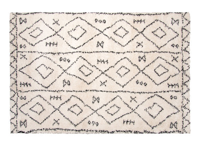 Tapis blanc cass&eacute; &agrave; motifs polypropyl&egrave;ne 160x230 GRAPHIK