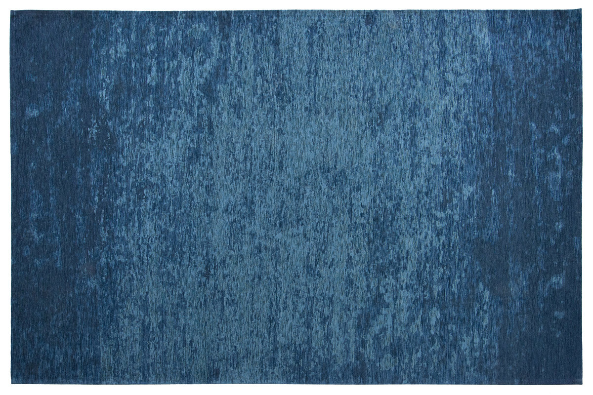 Tapis bleu acrylique-coton 155x230 STONE
