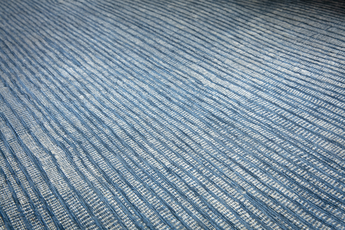 Tapis bleu gris acrylique-coton 155x230 SNAKE