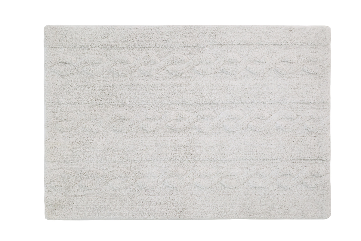 Tapis coton 120x160cm gris perle INES