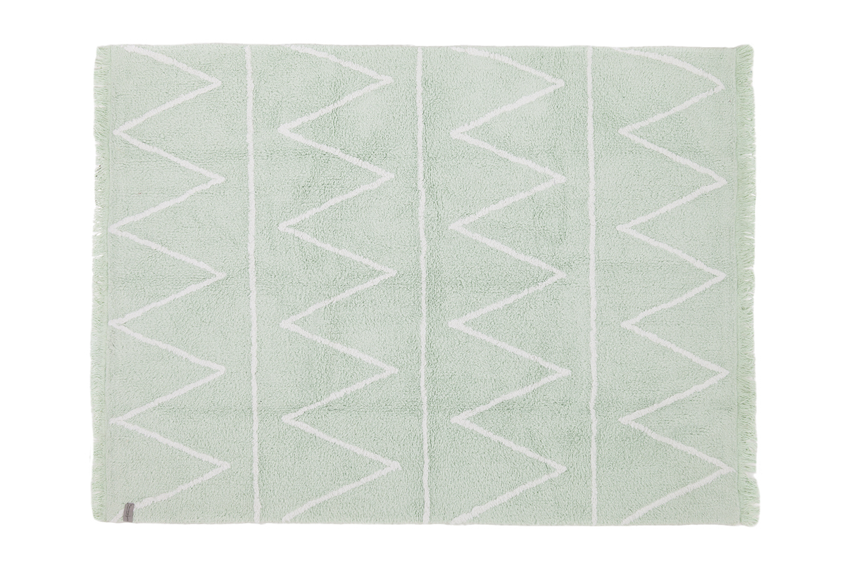 Tapis coton 120x160cm menthe ALISHIA