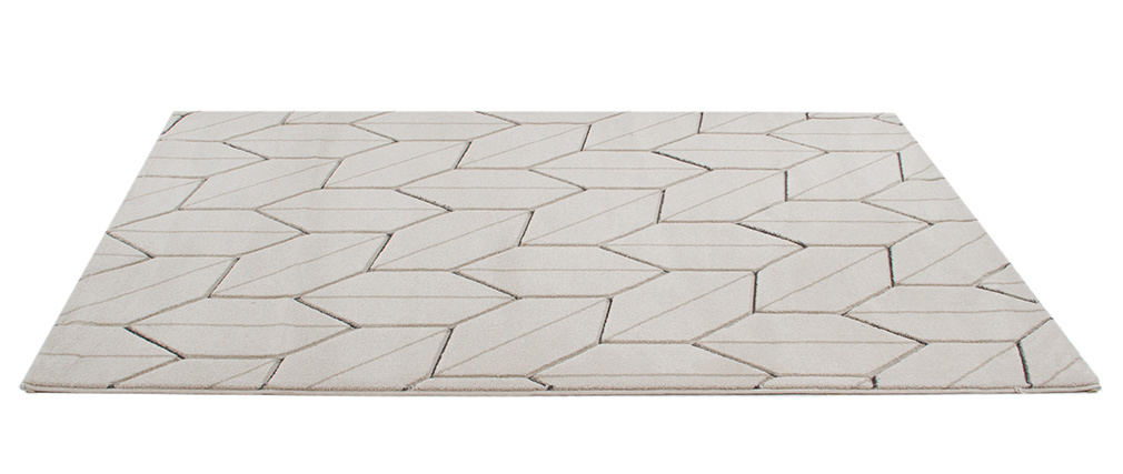 Tapis design beige naturel 160 x 230 cm CORN