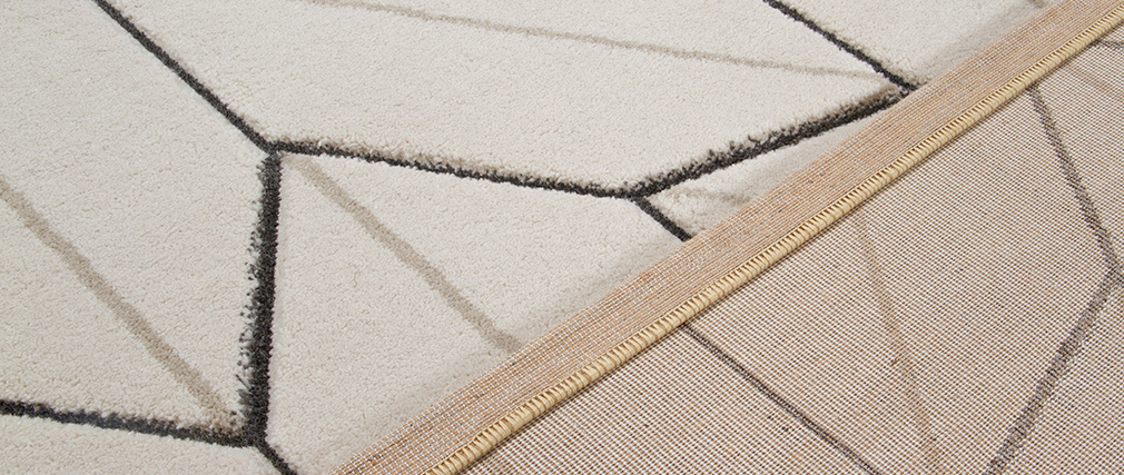 Tapis design beige naturel 160 x 230 cm CORN