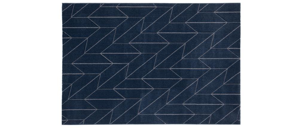 Tapis design bleu 160 x 230 cm BRAQ