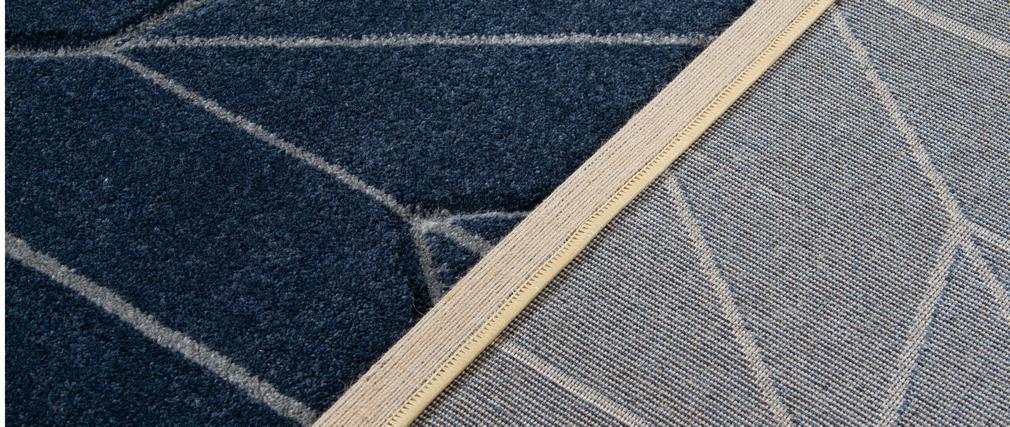 Tapis design bleu 160 x 230 cm BRAQ