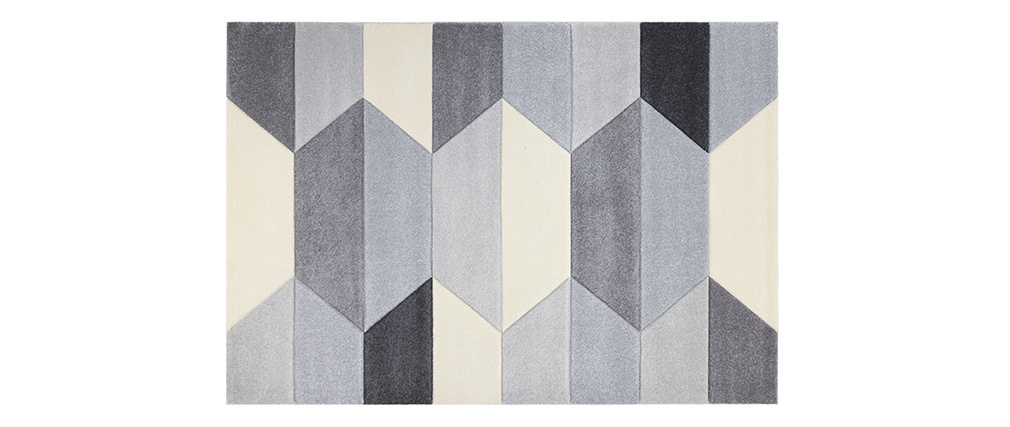 Tapis design gris 160 x 230 cm NAVETTE