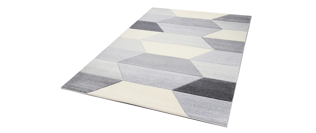 Tapis design gris 160 x 230 cm NAVETTE