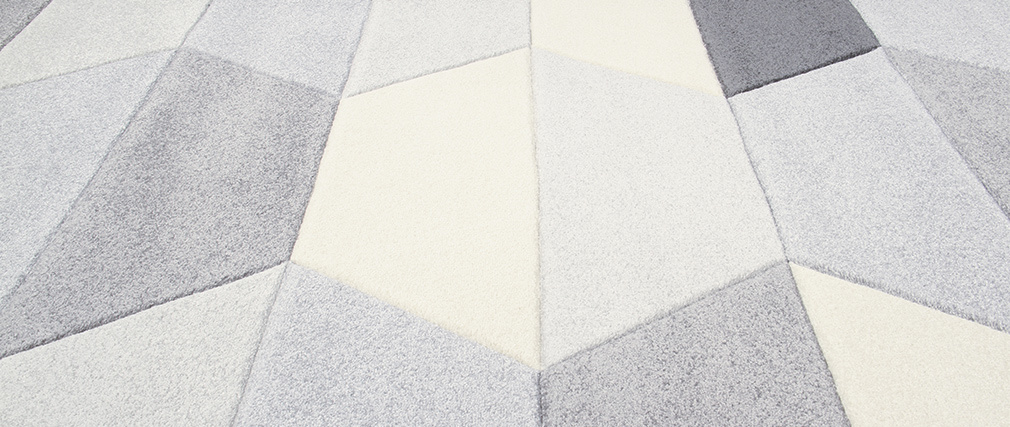 Tapis design gris 160 x 230 cm NAVETTE