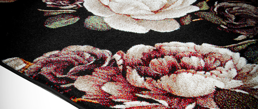 Tapis design motif roses 160 x 230 cm GALICA