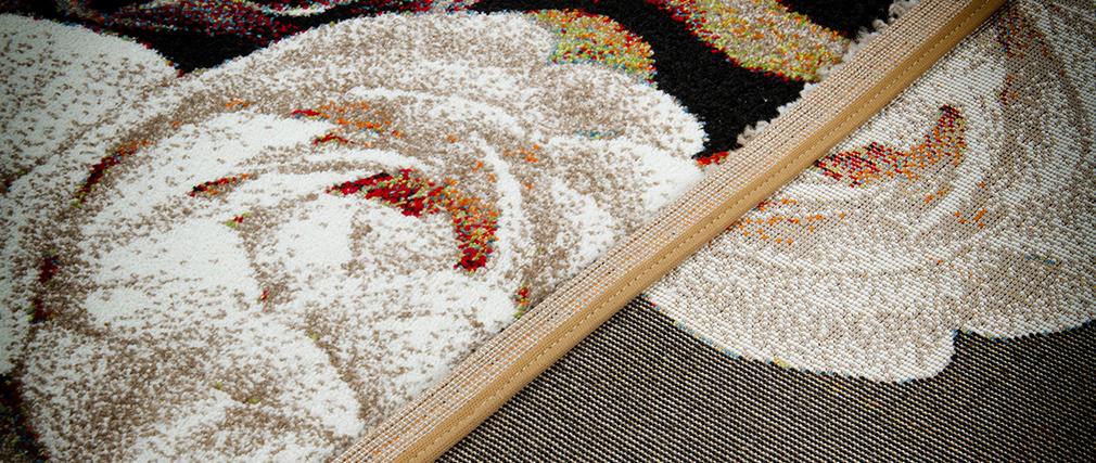 Tapis design motif roses 160 x 230 cm GALICA