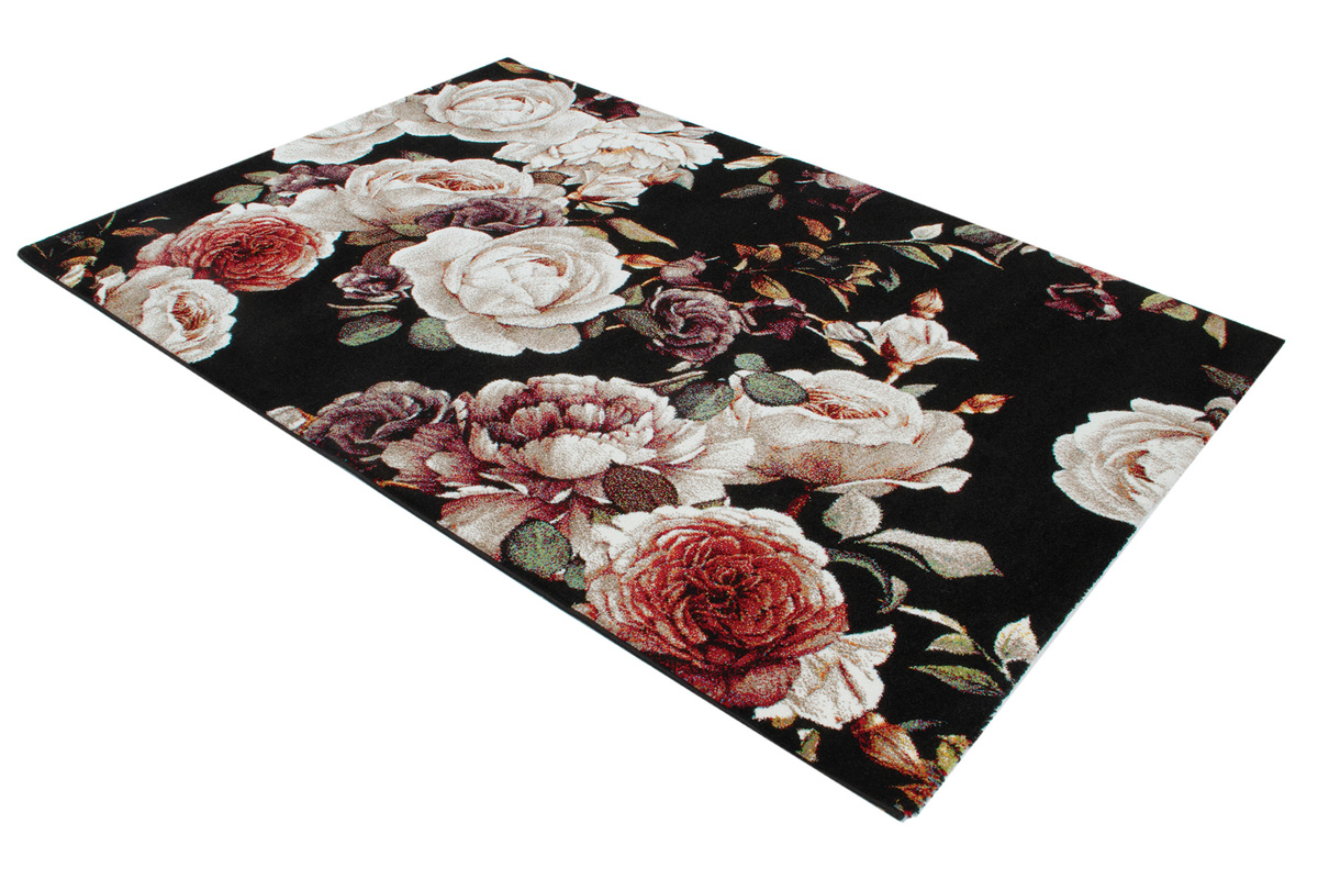 Tapis design motif roses 160 x 230 cm GALICA