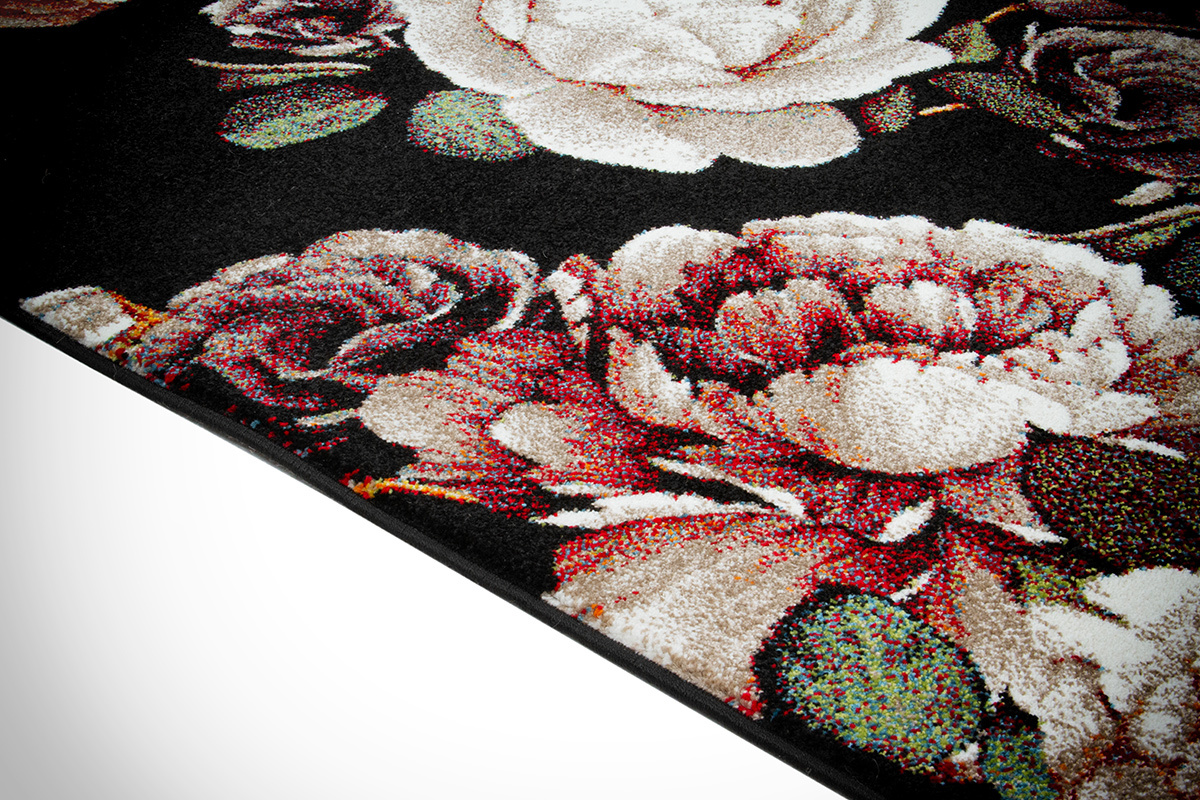 Tapis design motif roses 160 x 230 cm GALICA