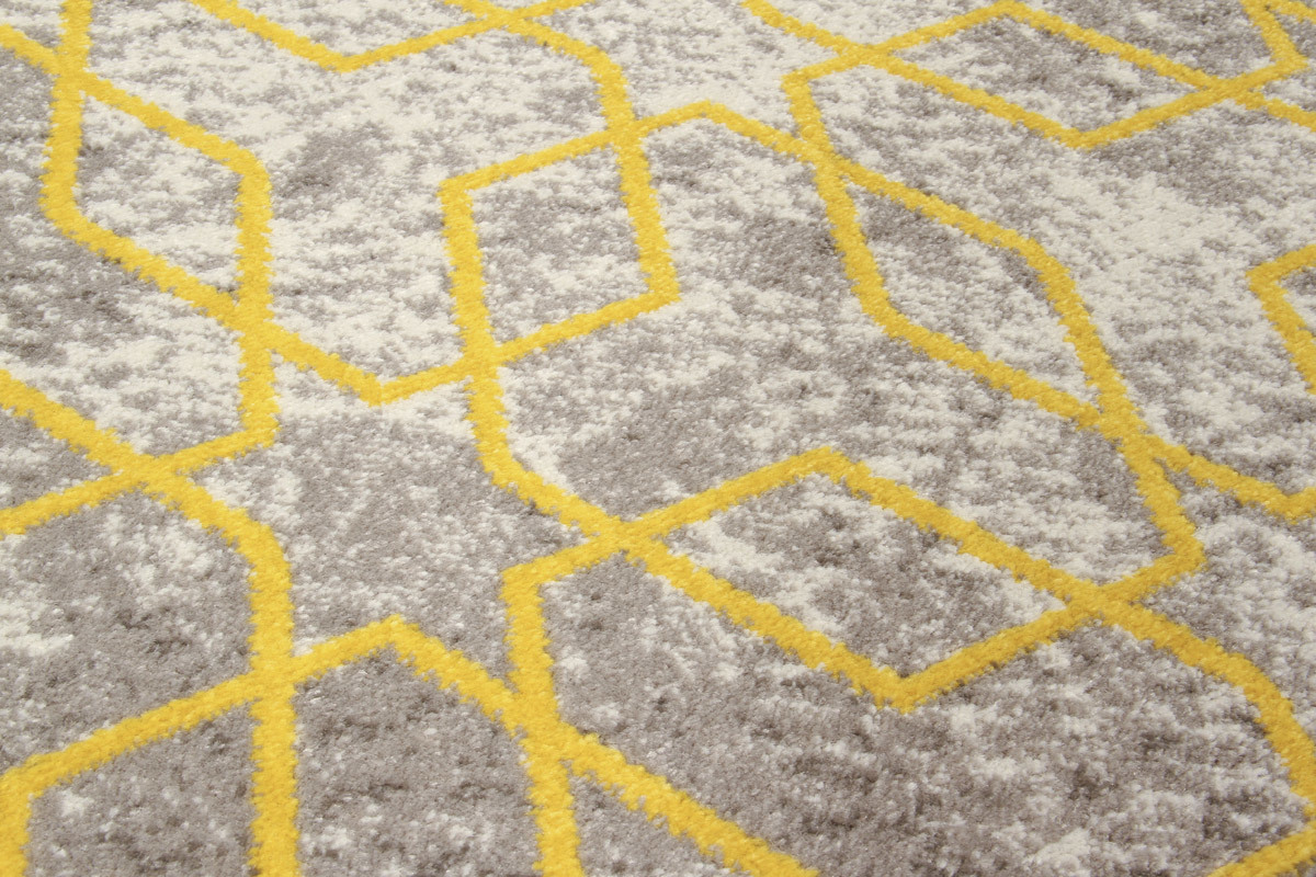 Tapis cru  motifs jaune 160 x 230 cm SOHO