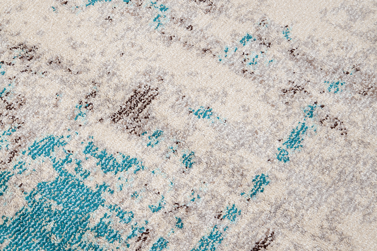 Tapis cru et bleu 200 x 290 cm CAPS