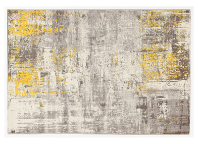 Tapis &eacute;cru et jaune 200 x 290 cm CAPS