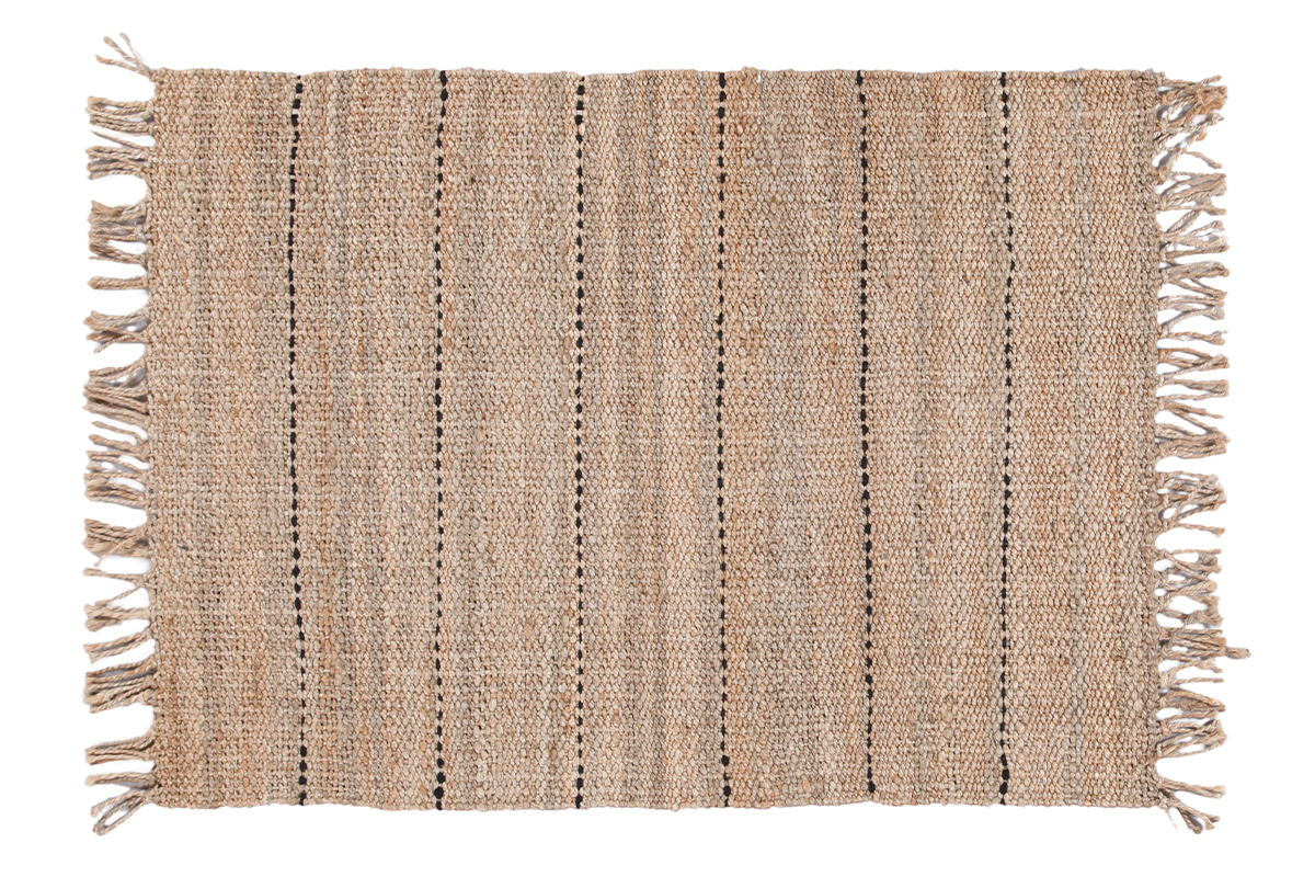 Tapis en jute tiss  la main 60 x 120 cm CASTAVI