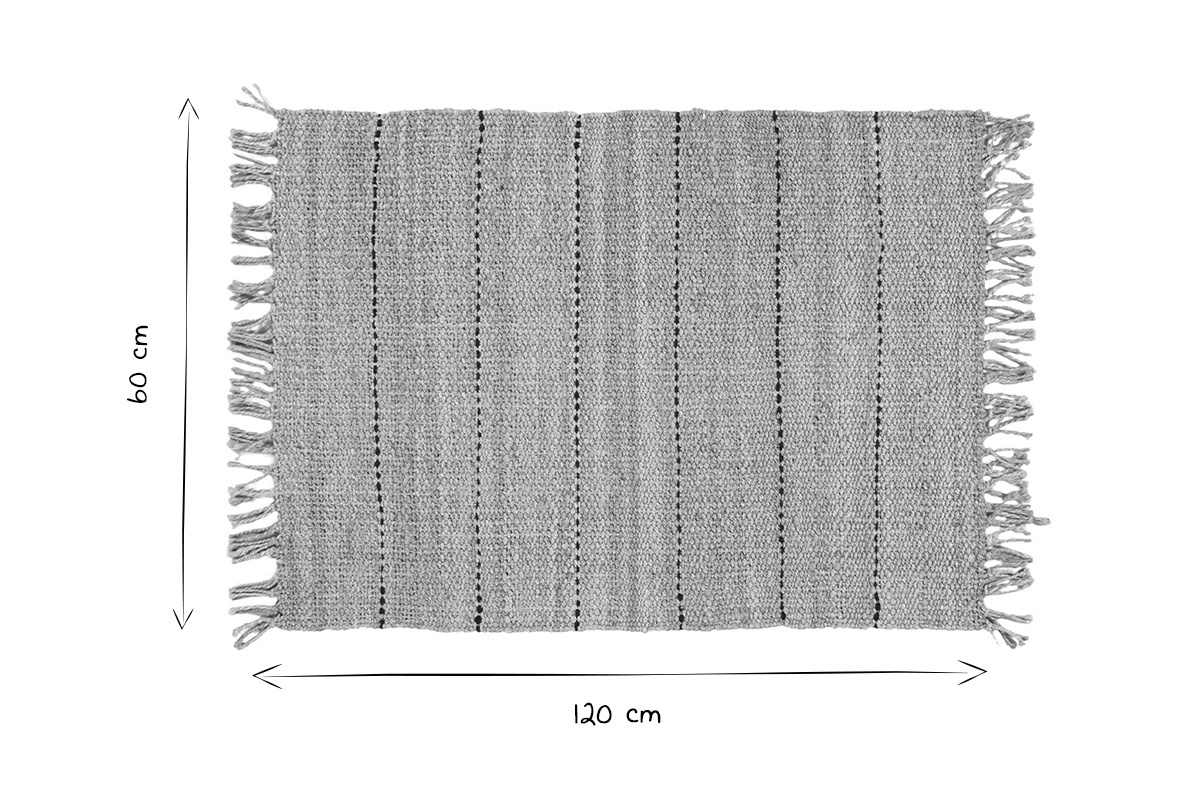 Tapis en jute tiss  la main 60 x 120 cm CASTAVI