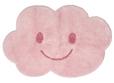 Tapis enfant en coton rose 75x115 cm NIMBUS - Tapis enfant en coton rose 75x115 cm NIMBUS