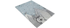 Tapis enfant motif ours gris et bleu 100 x 150 cm TITI