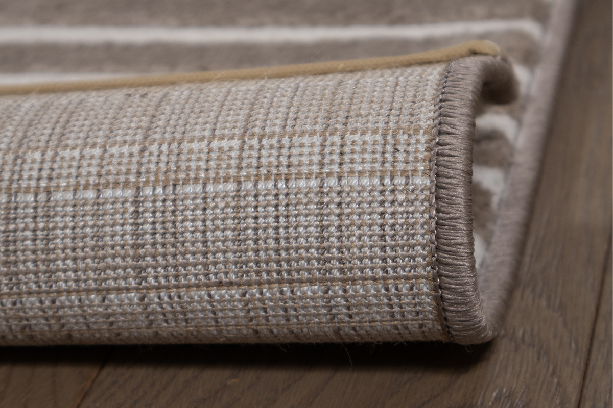 Tapis graphique rectangulaire taupe 160 x 230 cm MAGNUS