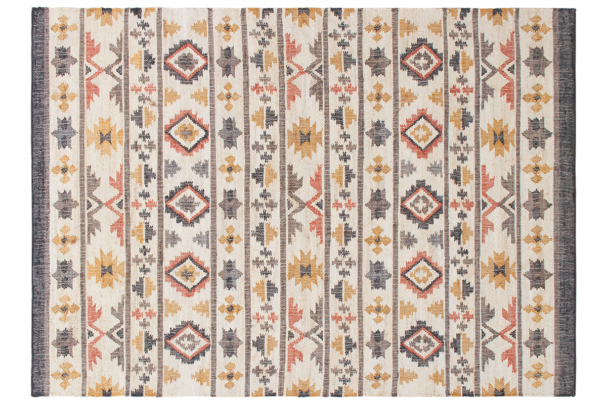Tapis Kilim tiss main en jute 160 x 230 cm INCAS
