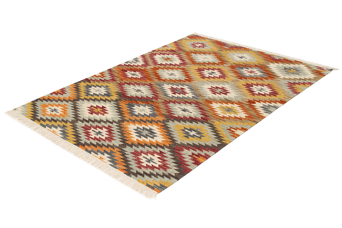 Tapis kilim tiss main en laine et coton 160 x 230 cm CHEYENE