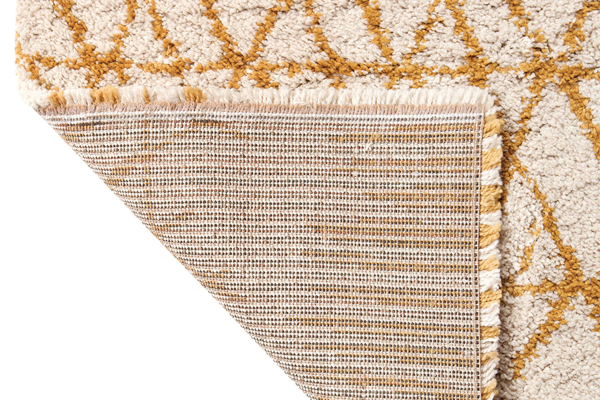 Tapis moderne beige et jaune 160 x 230 cm PALMERAIE