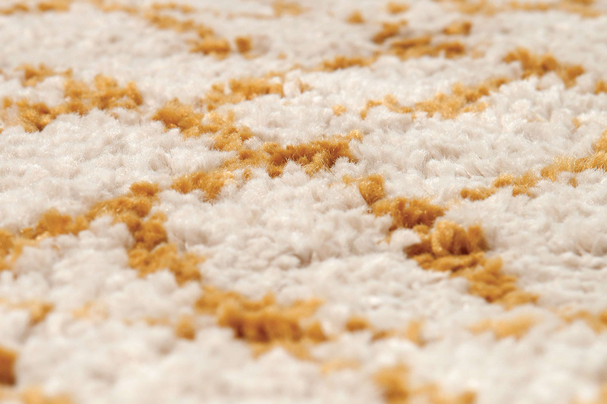 Tapis moderne beige et jaune 160 x 230 cm PALMERAIE